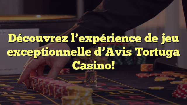 Découvrez l’expérience de jeu exceptionnelle d’Avis Tortuga Casino!